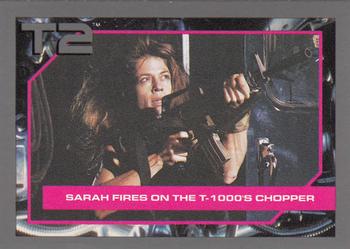 1991 Impel Terminator 2: Judgment Day #95 Sarah Fires On the T-1000's Chopper Front