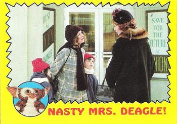 1984 Topps Gremlins #9 Nasty Mrs. Deagle! Front