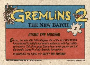 1990 Topps Gremlins 2: The New Batch #2 Gizmo the Mogwai Back