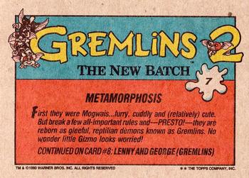 1990 Topps Gremlins 2: The New Batch #7 Metamorphosis Back