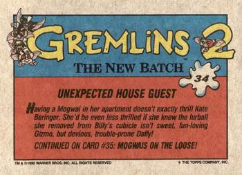 1990 Topps Gremlins 2: The New Batch #34 Unexpected House Guest Back
