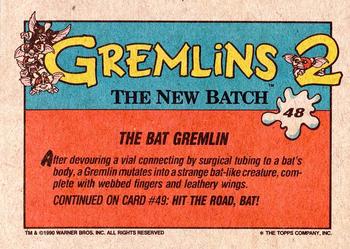 1990 Topps Gremlins 2: The New Batch #48 The Bat Gremlin Back