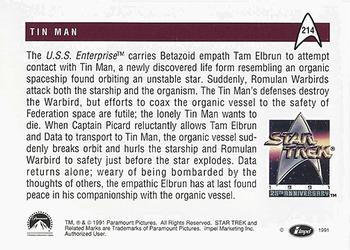 1991 Impel Star Trek 25th Anniversary #214 Tin Man Back