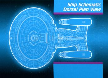1992 Impel Star Trek: The Next Generation #045 Ship Schematic Dorsal Plan View Front