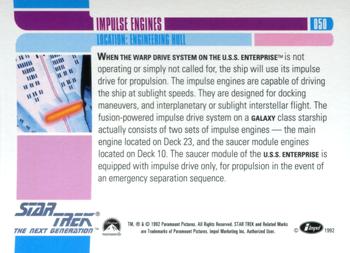 1992 Impel Star Trek: The Next Generation #050 Impulse Engines Back