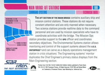 1992 Impel Star Trek: The Next Generation #100 Main Bridge Aft Stations Back