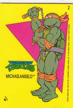 1989 Topps Teenage Mutant Ninja Turtles - Stickers (Series One) #2 Michaelangelo Front