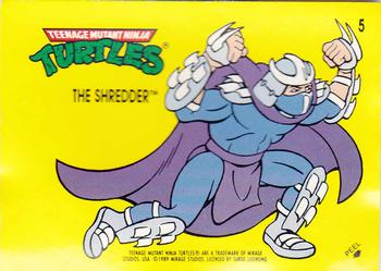 1989 Topps Teenage Mutant Ninja Turtles - Stickers (Series One) #5 The Shredder Front