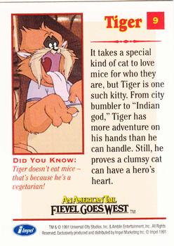 1991 Impel An American Tail: Fievel Goes West #9 Tiger Back