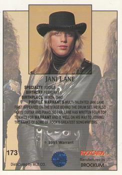 1991 Brockum Rock Cards #173 Jani Lane Back