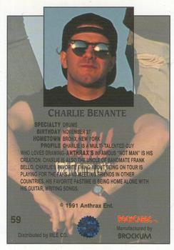 1991 Brockum Rock Cards #59 Charlie Benante Back