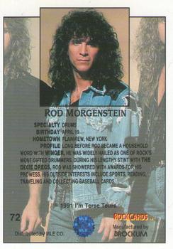 1991 Brockum Rock Cards #72 Rod Morgenstein Back