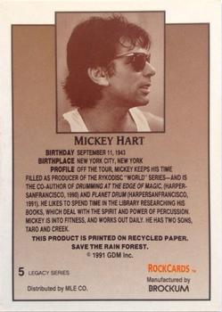 1991 Brockum Rock Cards - Grateful Dead Legacy #5 Mickey Hart Back
