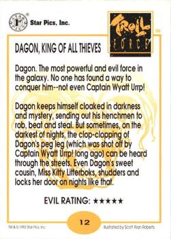 1992 Star Pics Troll Force #12 Dagon Back