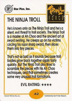 1992 Star Pics Troll Force #42 The Ninja Troll Back