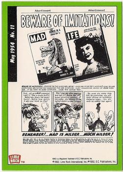 1992 Lime Rock Mad Magazine #11 May 1954 Back