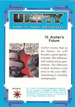 1992 Comic Images Unity: Time Is Not Absolute #12 Archer's Future Back