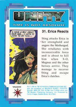 1992 Comic Images Unity: Time Is Not Absolute #31 Erica Reacts Back