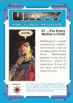 1992 Comic Images Unity: Time Is Not Absolute #37 ...For Every Mother's Child Back