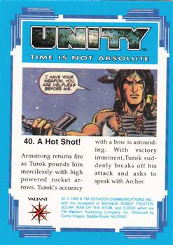 1992 Comic Images Unity: Time Is Not Absolute #40 A Hot Shot! Back
