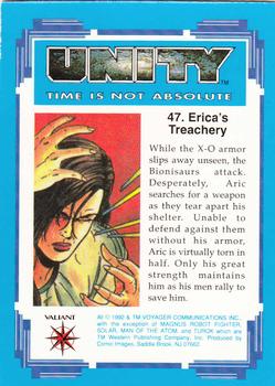 1992 Comic Images Unity: Time Is Not Absolute #47 Erica's Treachery Back