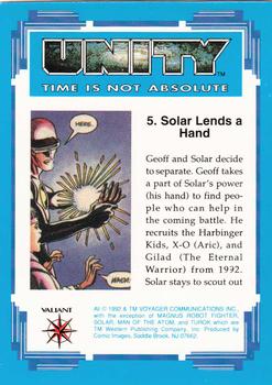 1992 Comic Images Unity: Time Is Not Absolute #5 Solar Lends a Hand Back