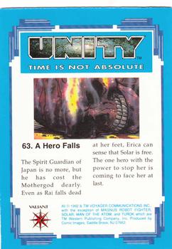 1992 Comic Images Unity: Time Is Not Absolute #63 A Hero Falls Back