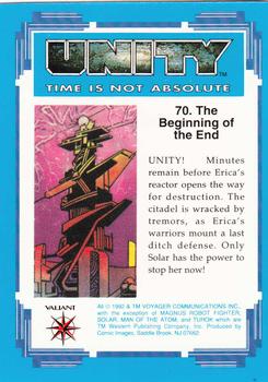 1992 Comic Images Unity: Time Is Not Absolute #70 The Beginning of the End Back