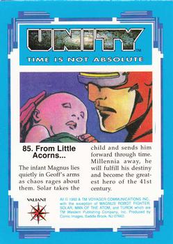 1992 Comic Images Unity: Time Is Not Absolute #85 From Little Acorns... Back