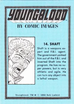 1992 Comic Images Youngblood #14 Shaft Back