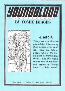 1992 Comic Images Youngblood #6 Media Back