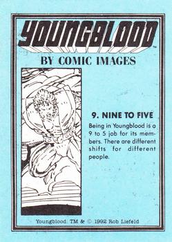 1992 Comic Images Youngblood #9 Nine to Five Back