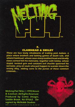 1993 Comic Images Melting Pot #7 Clamhead & Smiley Back