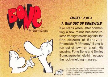 1994 Comic Images Bone #1 Run Out of Boneville Back