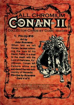 1994 Comic Images Conan Series 2 #1 Pin-Up #10 Back