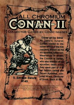 1994 Comic Images Conan Series 2 #5 Savage Sword #145 Back