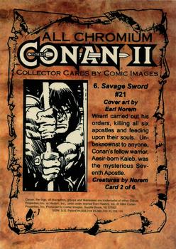 1994 Comic Images Conan Series 2 #6 Savage Sword #21 Back