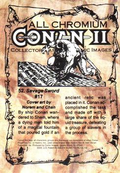 1994 Comic Images Conan Series 2 #52 Savage Sword #17 Back