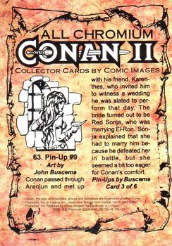 1994 Comic Images Conan Series 2 #63 Pin-Up #9 Back