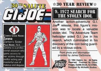 1994 Comic Images G.I. Joe 30 Year Salute #9 1972 Search for the Stolen Idol Back