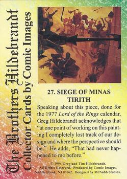1994 Comic Images Hildebrandt Brothers III #27 Siege of Minas Tirith Back
