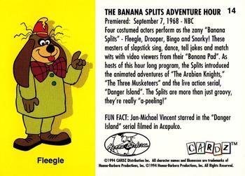 1994 Cardz Hanna-Barbera Classics #14 The Banana Splits Adventure Hour Back
