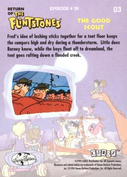 1994 Cardz Return of the Flintstones #3 Fred's idea of lashing sticks together f Back