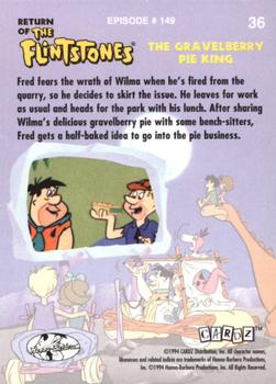 1994 Cardz Return of the Flintstones #36 Fred fears the wrath of Wilma when he's Back