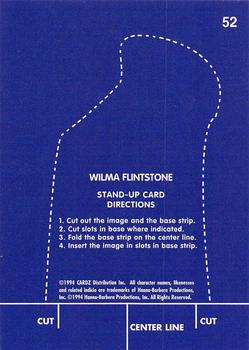 1994 Cardz Return of the Flintstones #52 Wilma Flintstone Back