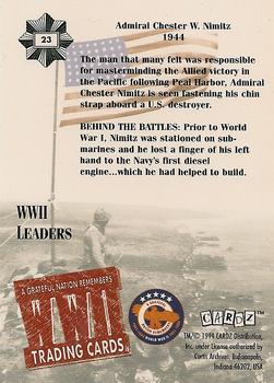 1994 Cardz World War II #23 Admiral Chester W. Nimitz Back