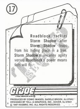 1987 Comic Images G.I. Joe #17 Hand-To-Hand Back