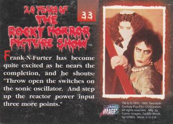 1995 Comic Images 20 Years of the Rocky Horror Picture Show #33 Frank-N-Furter has become quite excited as he Back