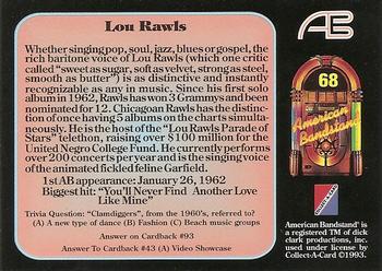 1993 Collect-A-Card American Bandstand #68 Lou Rawls Back