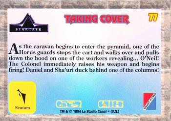 1994 Collect-A-Card Stargate #77 Taking Cover Back